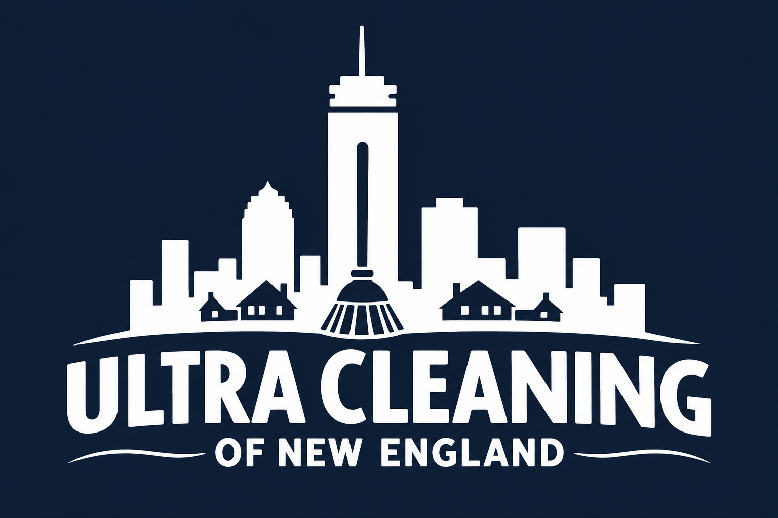 Ultra Cleaning of New England — Boston skyline and broom
